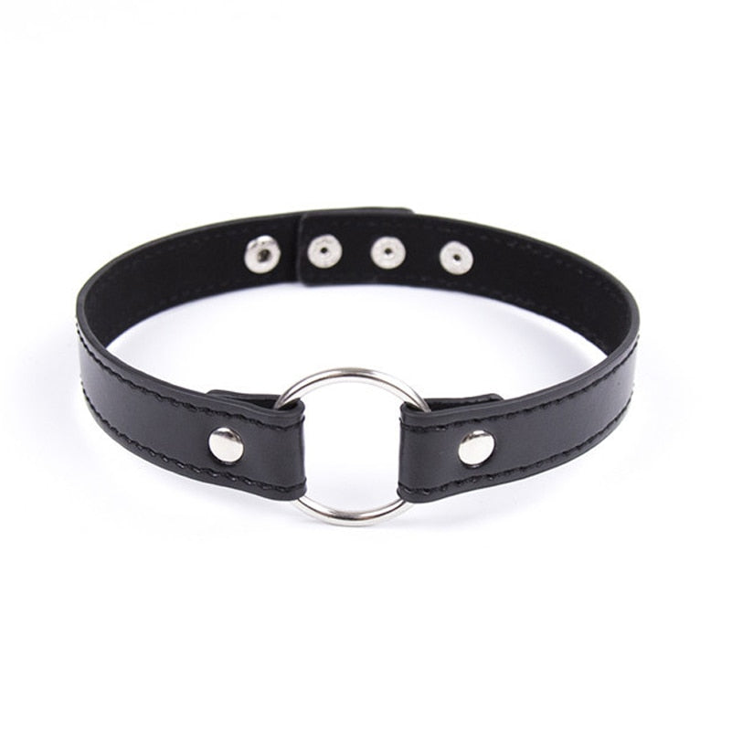 Exquisite Leather Collar with Leash