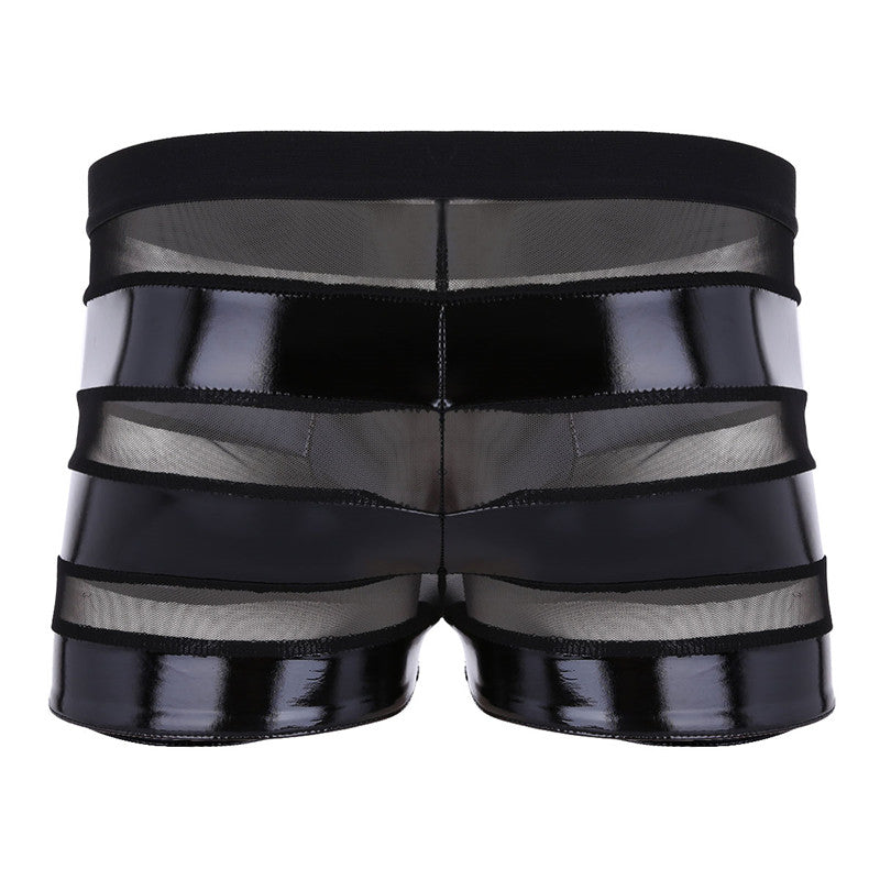 Men's BDSM Transparent Striped Erotic Panties