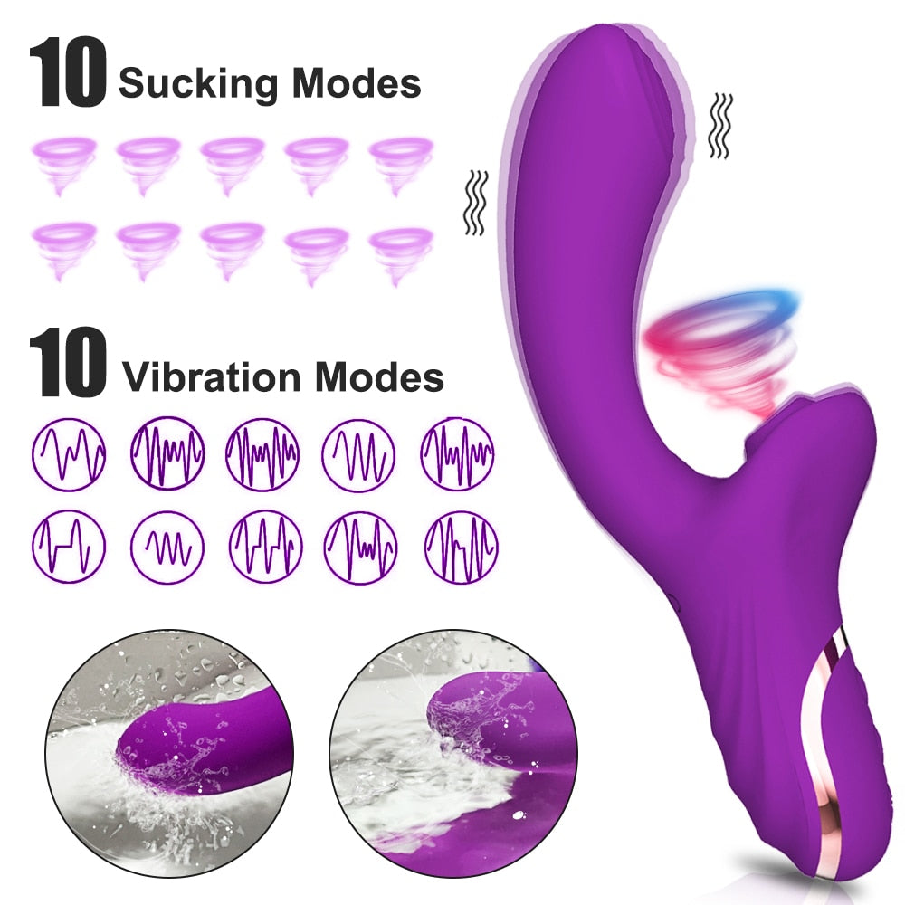 2 in 1 20 Modes Sucking Vibrator