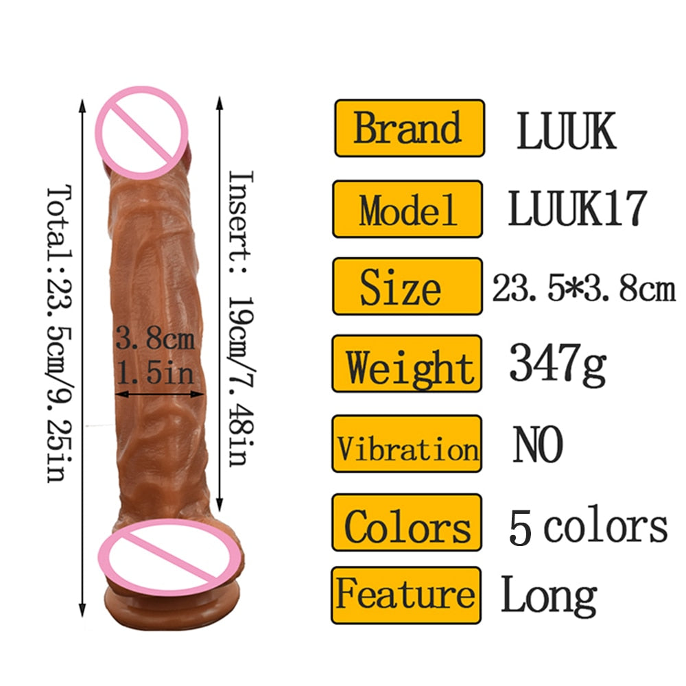 Long Realistic Dildo in Multiple Colors