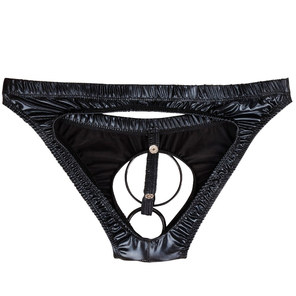 Men's Double O-Ring Crotchless Briefs