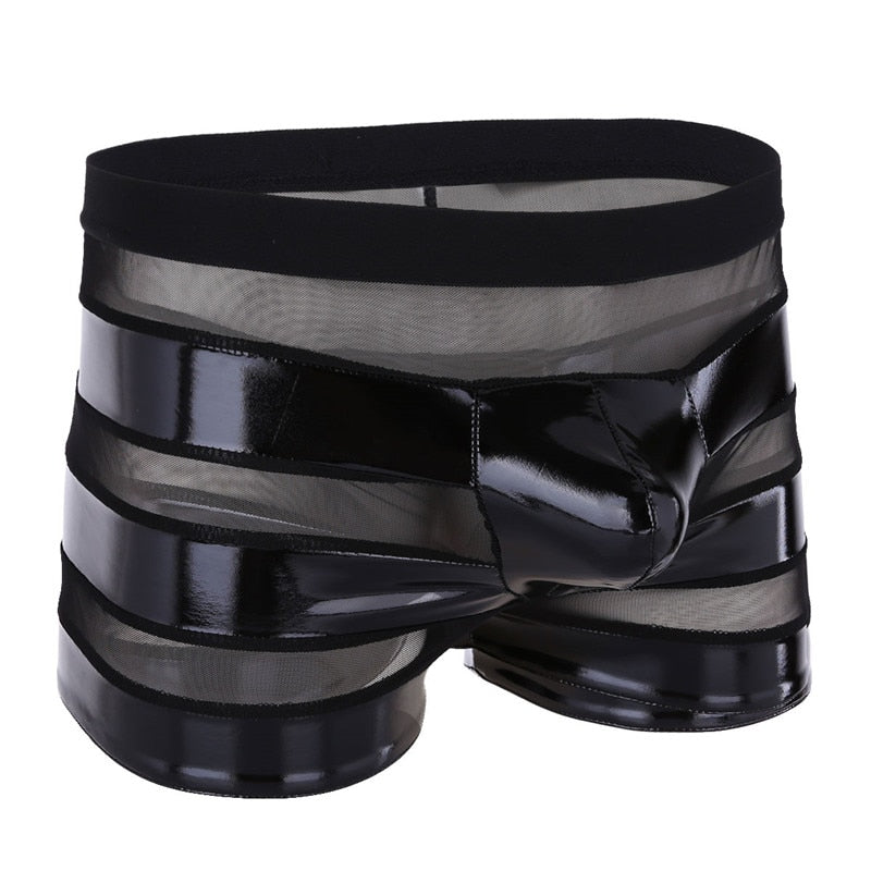 Men's BDSM Transparent Striped Erotic Panties