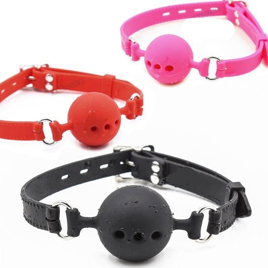 Safe and Comfortable Soft Silicone Mouth Ball with Breathing Holes