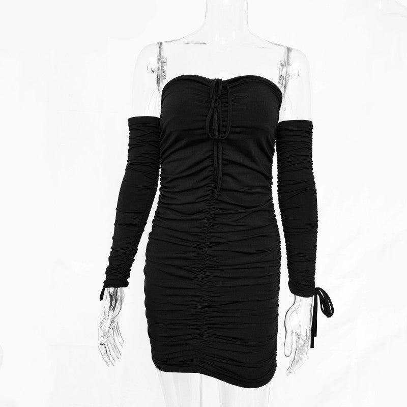Women's Off Shoulder Bodycon Mid Dress
