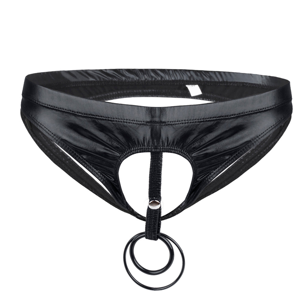 Men's Double O-Ring Crotchless Briefs